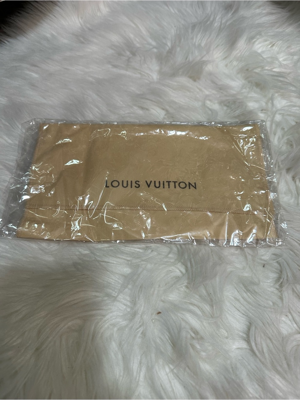 Louis Vuitton Tan Logo Dust Pouch (wallet size) 9.5x5
